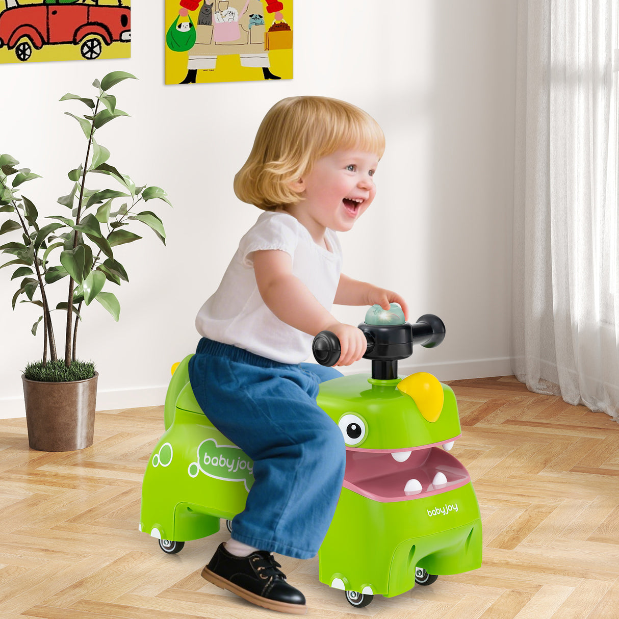 Toddler Ride on Toy, Sit to Stand Riding Racer, Gift for Boys & Girls 18+ Months Old