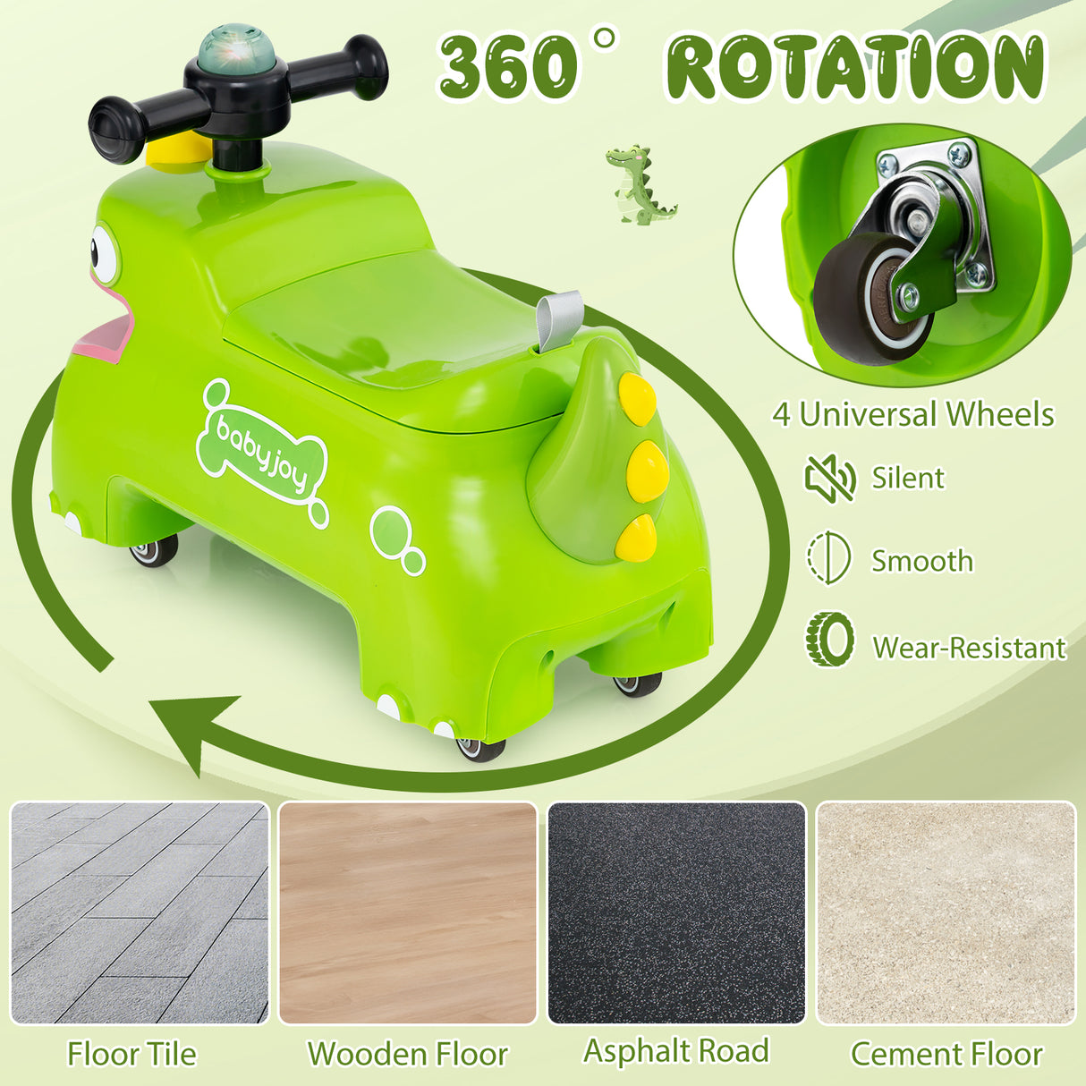 Toddler Ride on Toy, Sit to Stand Riding Racer, Gift for Boys & Girls 18+ Months Old