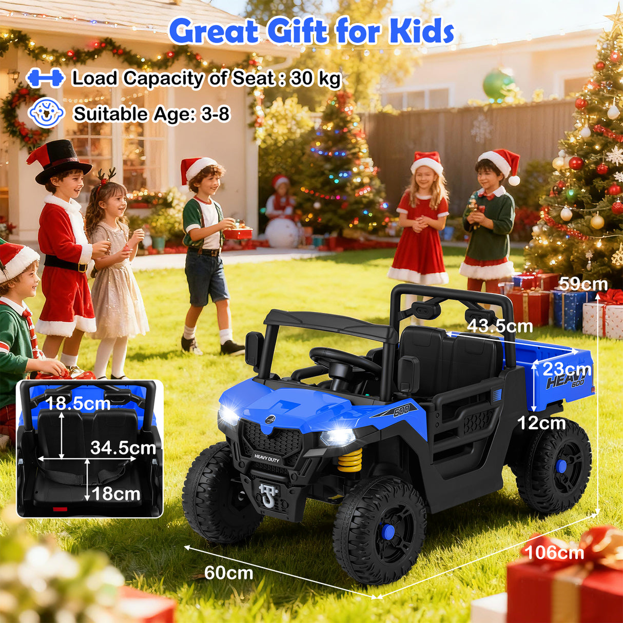 12V Ride on Dump Truck, Ride on Car with Electric Dump Bed