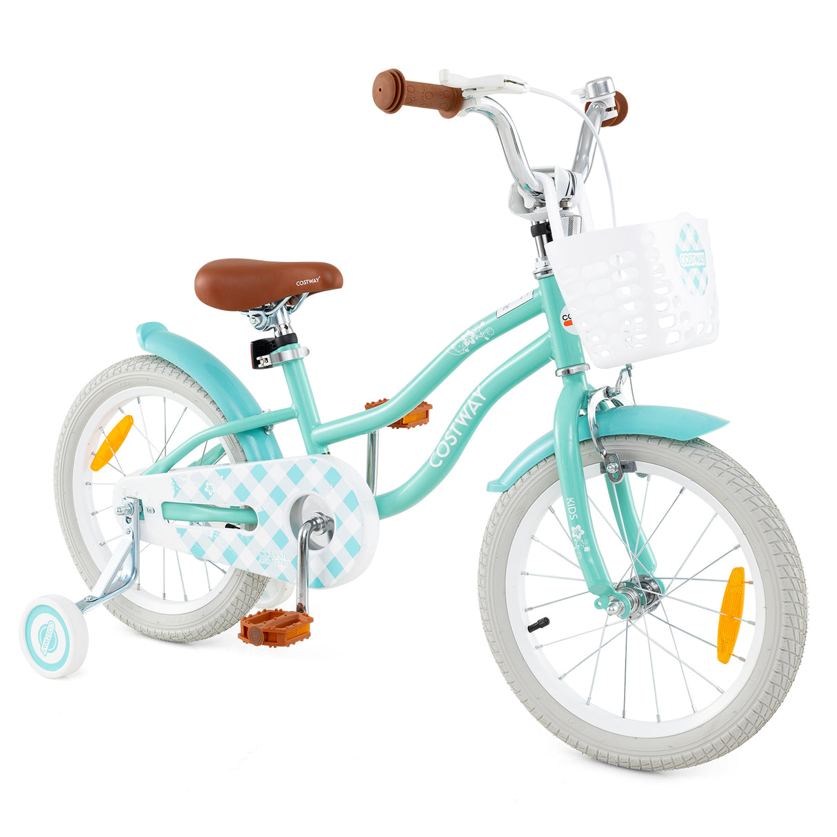 HONEY JOY Kids Bike, 16 Inch Boys Girls Bike for 3-8 Years w/Training Wheels