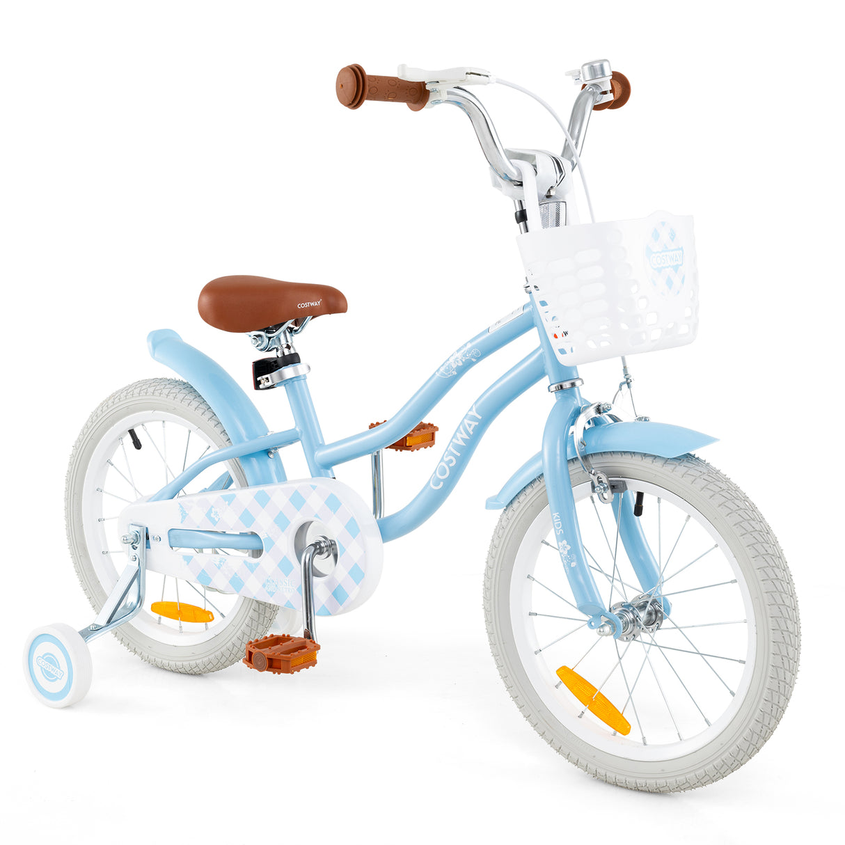 HONEY JOY Kids Bike, 16 Inch Boys Girls Bike for 3-8 Years w/Training Wheels