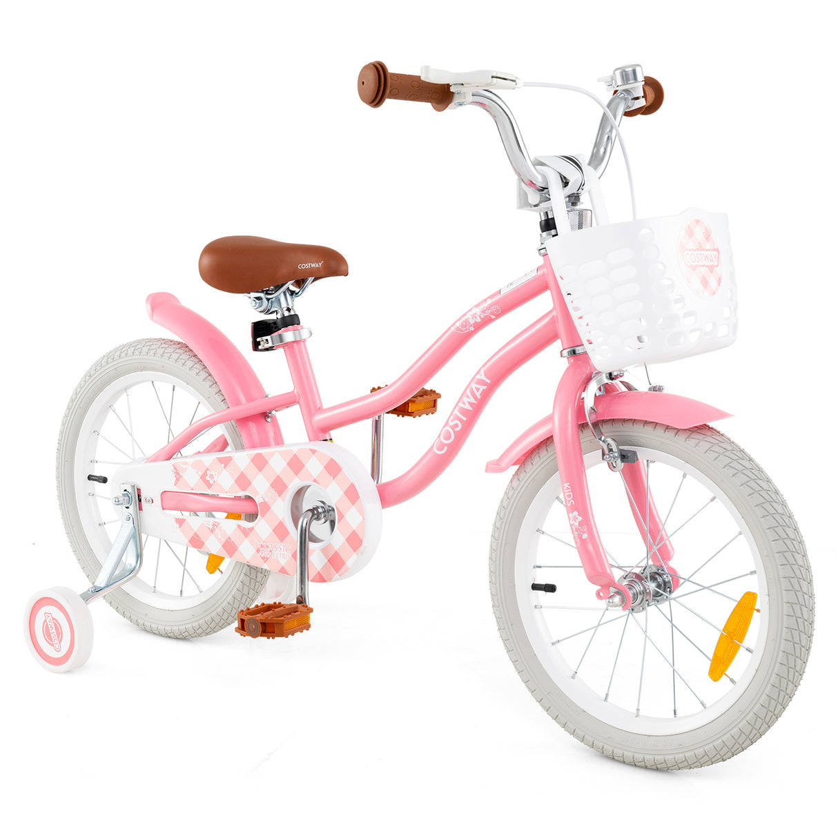 HONEY JOY Kids Bike, 16 Inch Boys Girls Bike for 3-8 Years w/Training Wheels