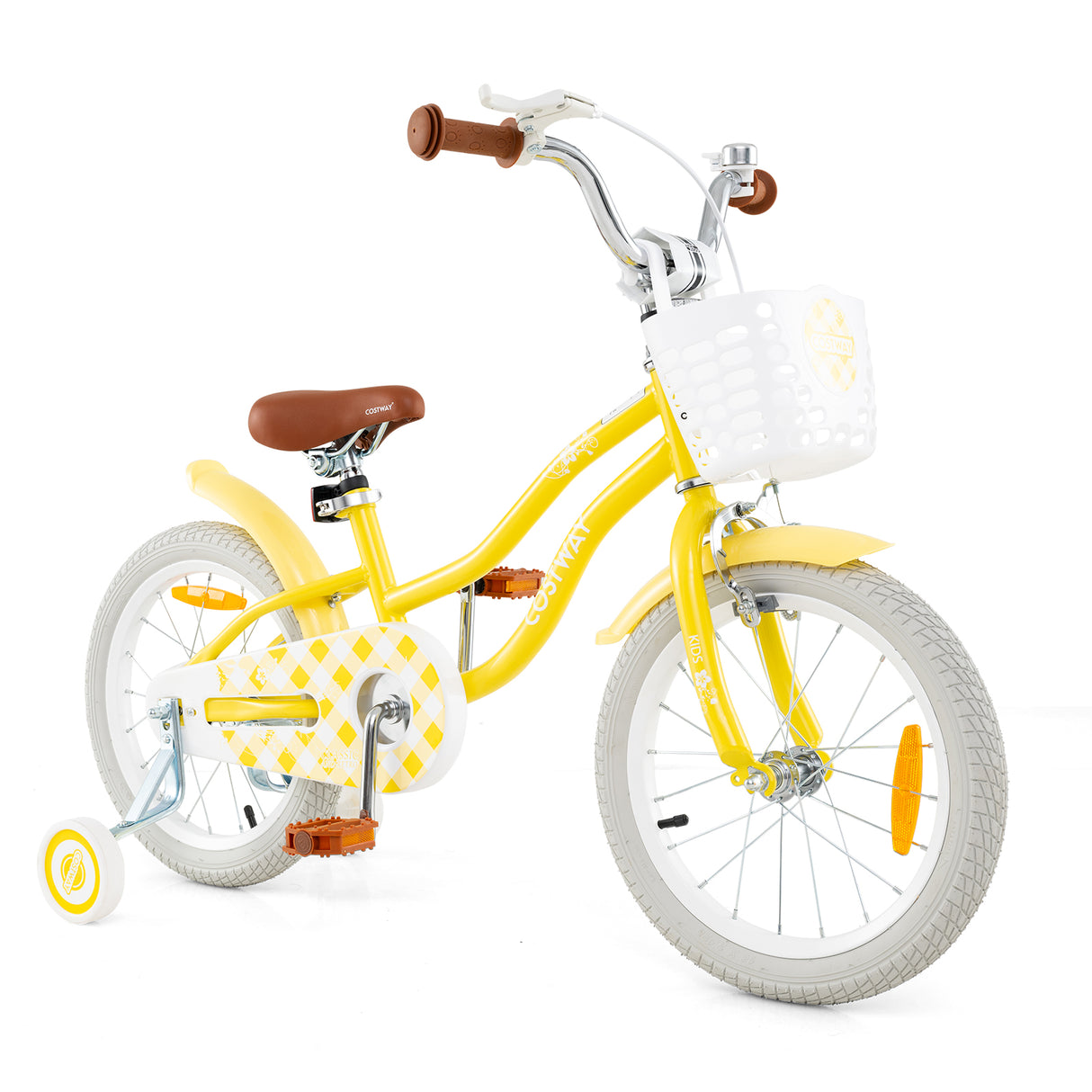 HONEY JOY Kids Bike, 16 Inch Boys Girls Bike for 3-8 Years w/Training Wheels