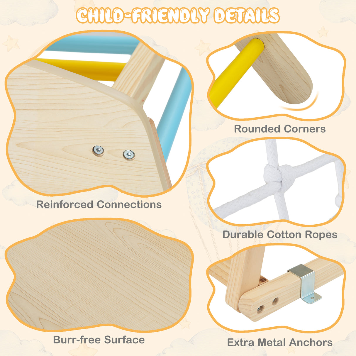 HONEY JOY 6-in-1 Indoor Jungle Gym Climber