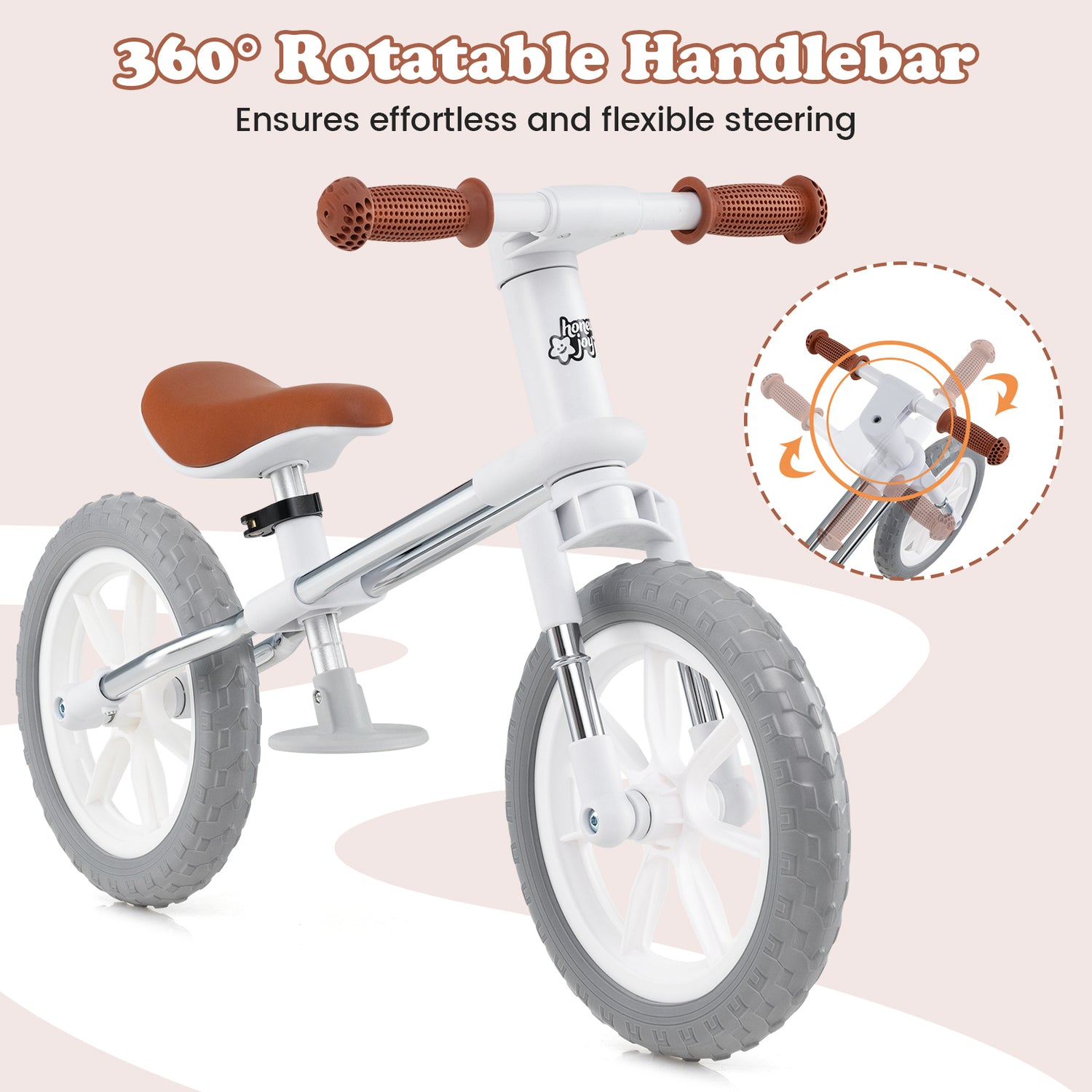 30 CM Balance Bike, 2 Wheels Children's Bicycle with Adjustable Seat