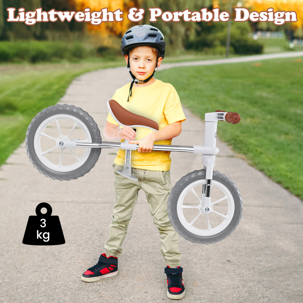 30 CM Balance Bike, 2 Wheels Children's Bicycle with Adjustable Seat