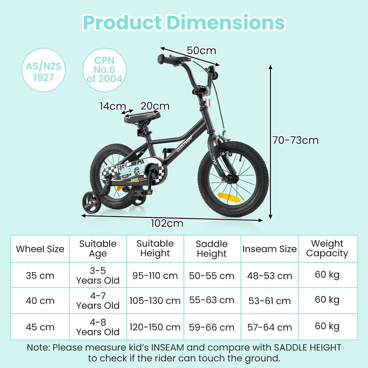 14/16/18-Inch Children Bicycle with Removable Training Wheels for 3-8 Years Old Boys and Girls