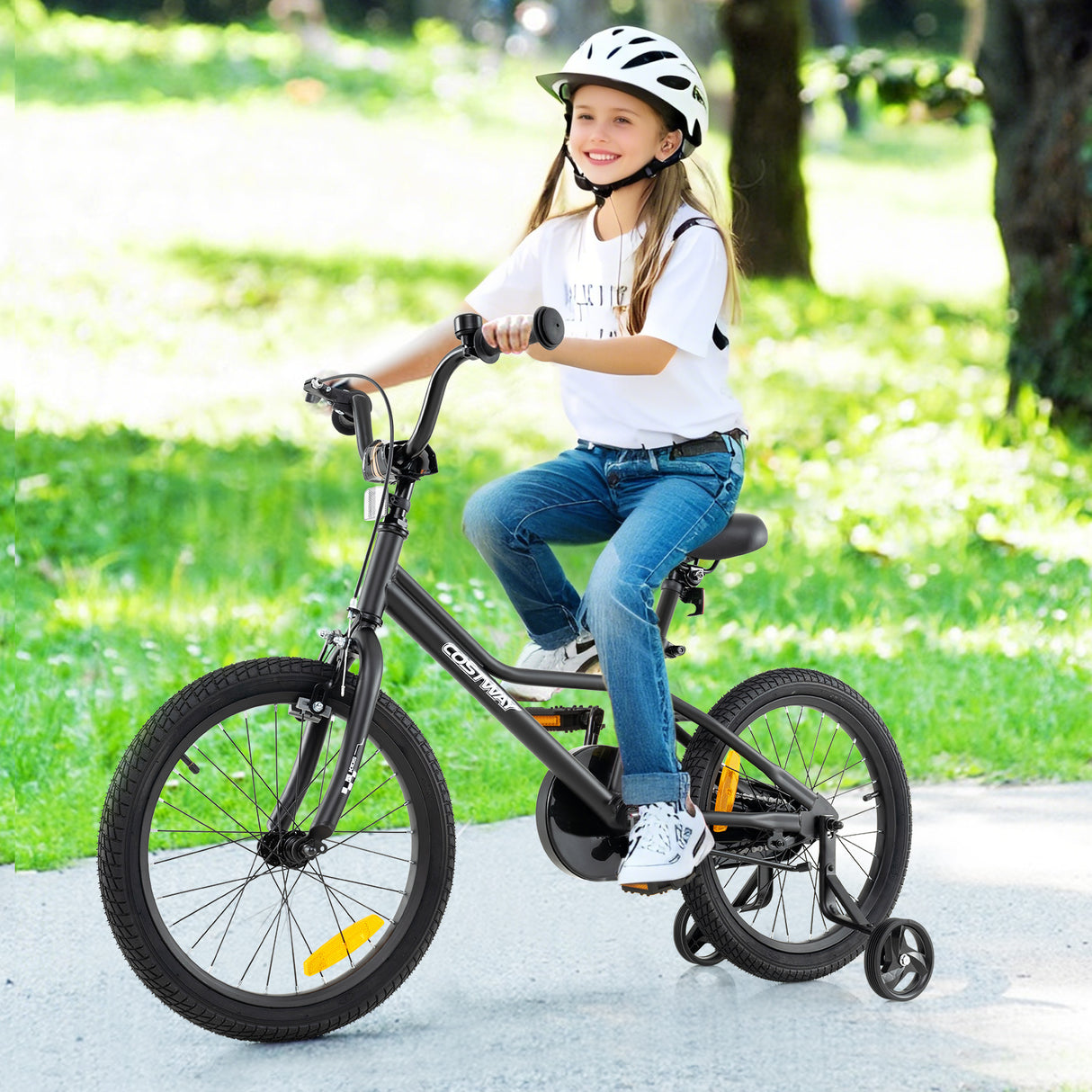 14/16/18-Inch Children Bicycle with Removable Training Wheels for 3-8 Years Old Boys and Girls