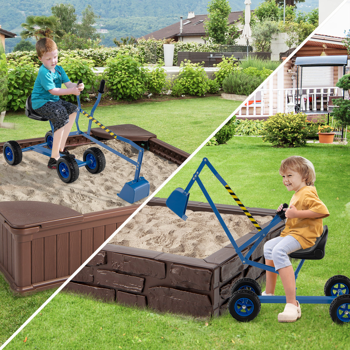 Sand Digger for Kids, Sandbox Toy Digger, Outdoor Construction Excavator for 3+ Years Old Boys and Girls