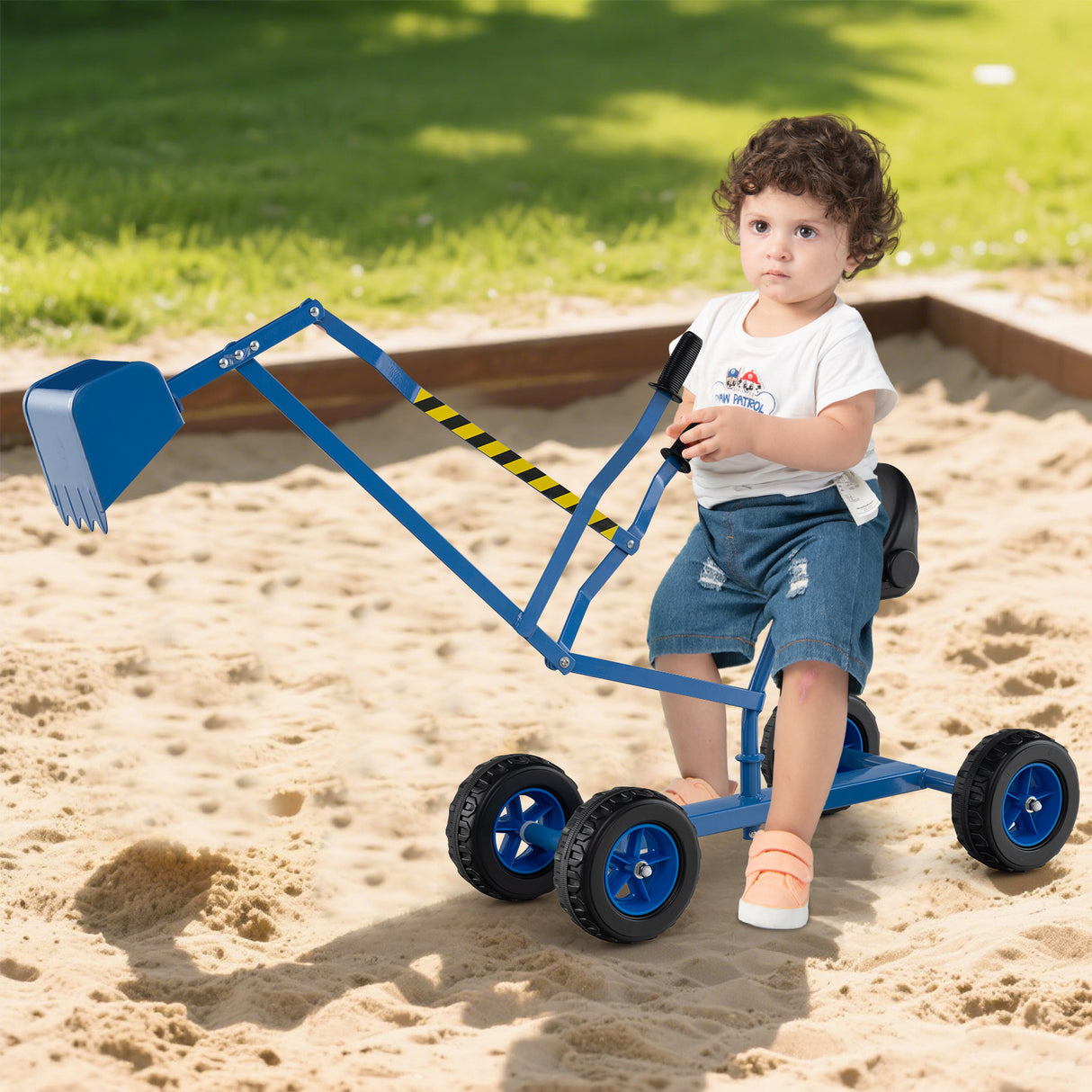 Sand Digger for Kids, Sandbox Toy Digger, Outdoor Construction Excavator for 3+ Years Old Boys and Girls