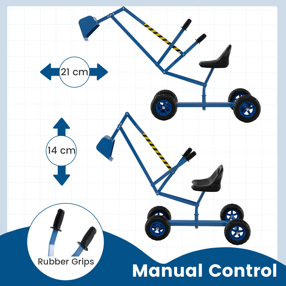 Sand Digger for Kids, Sandbox Toy Digger, Outdoor Construction Excavator for 3+ Years Old Boys and Girls