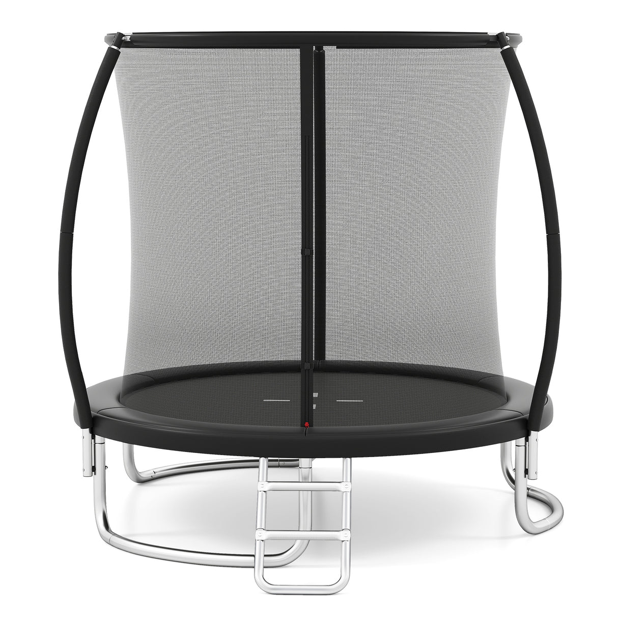 Trampoline with safety net on a white background