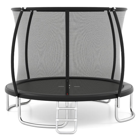 12FT 10FT 8FT Outdoor Trampoline, Heavy-Duty Recreational Trampoline with Safety Enclosure Net
