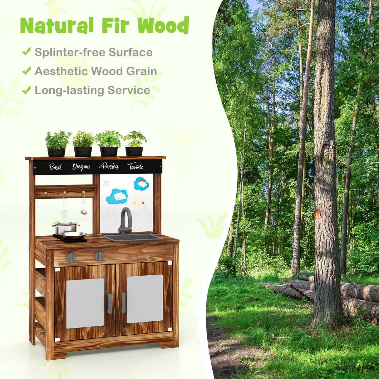 Outdoor Kitchen Playset for Kids 3+ Years Old