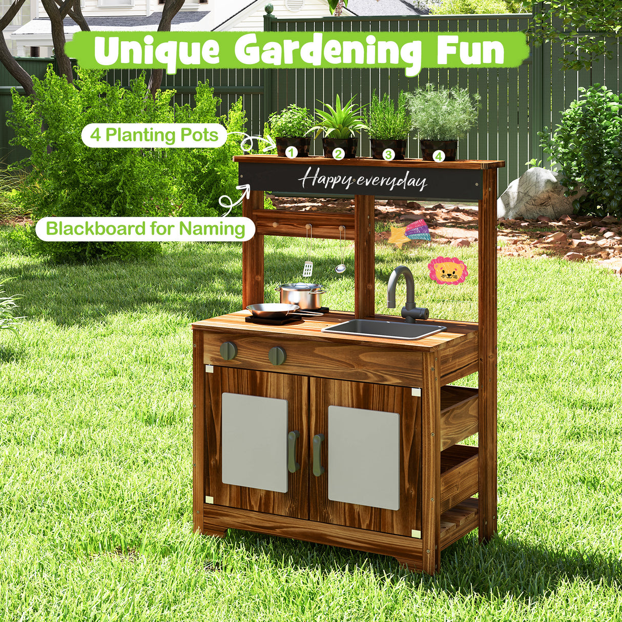Outdoor Kitchen Playset for Kids 3+ Years Old