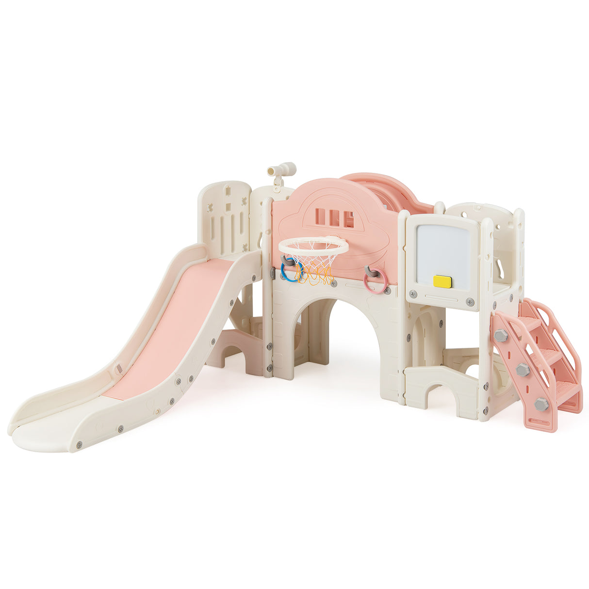 10 in 1 Toddler Slide Set, Kids Slide and Climber Playset, Indoor Playground for Ages 3+