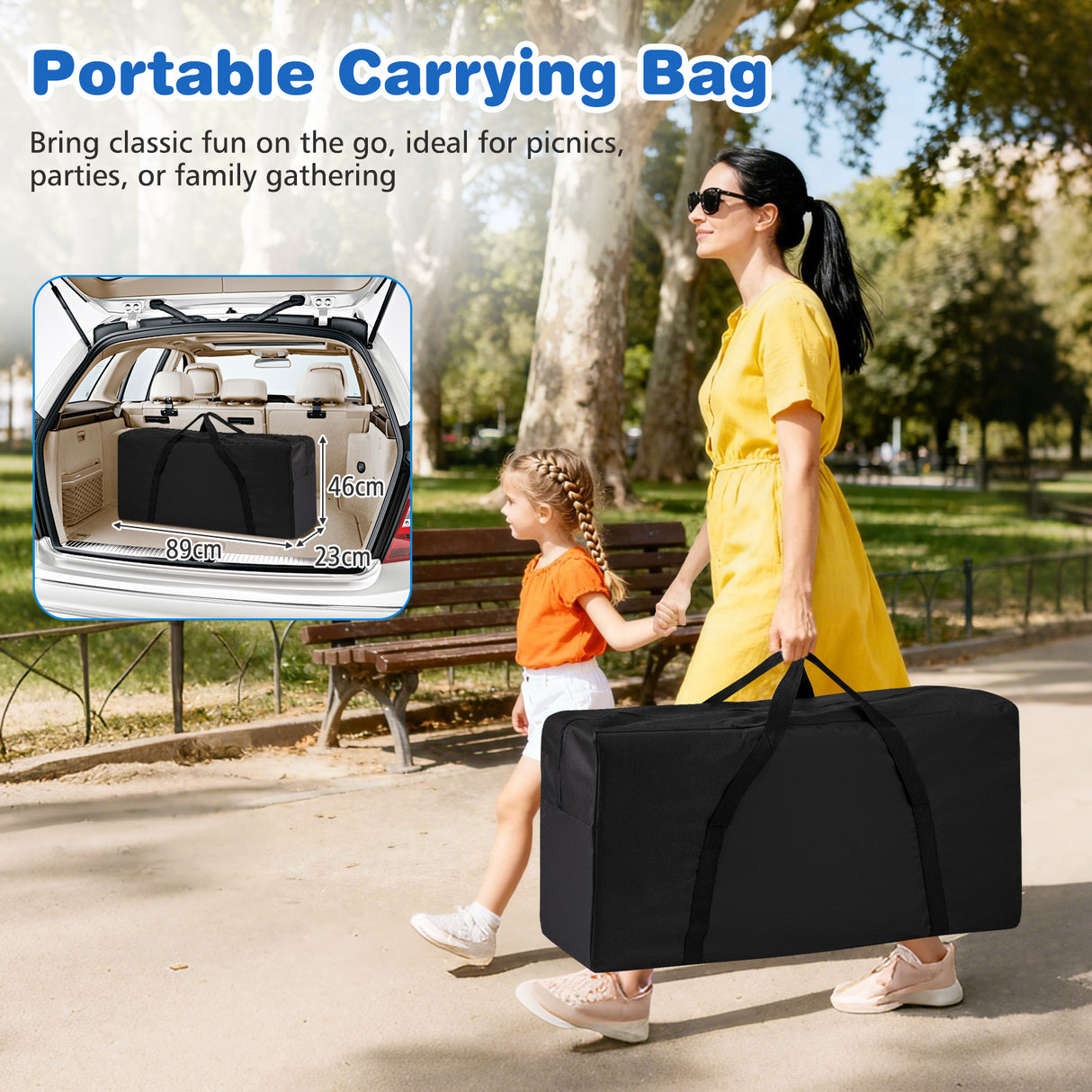 Jumbo 4-to-Score Game with Ring-toss and Basketball for Parties