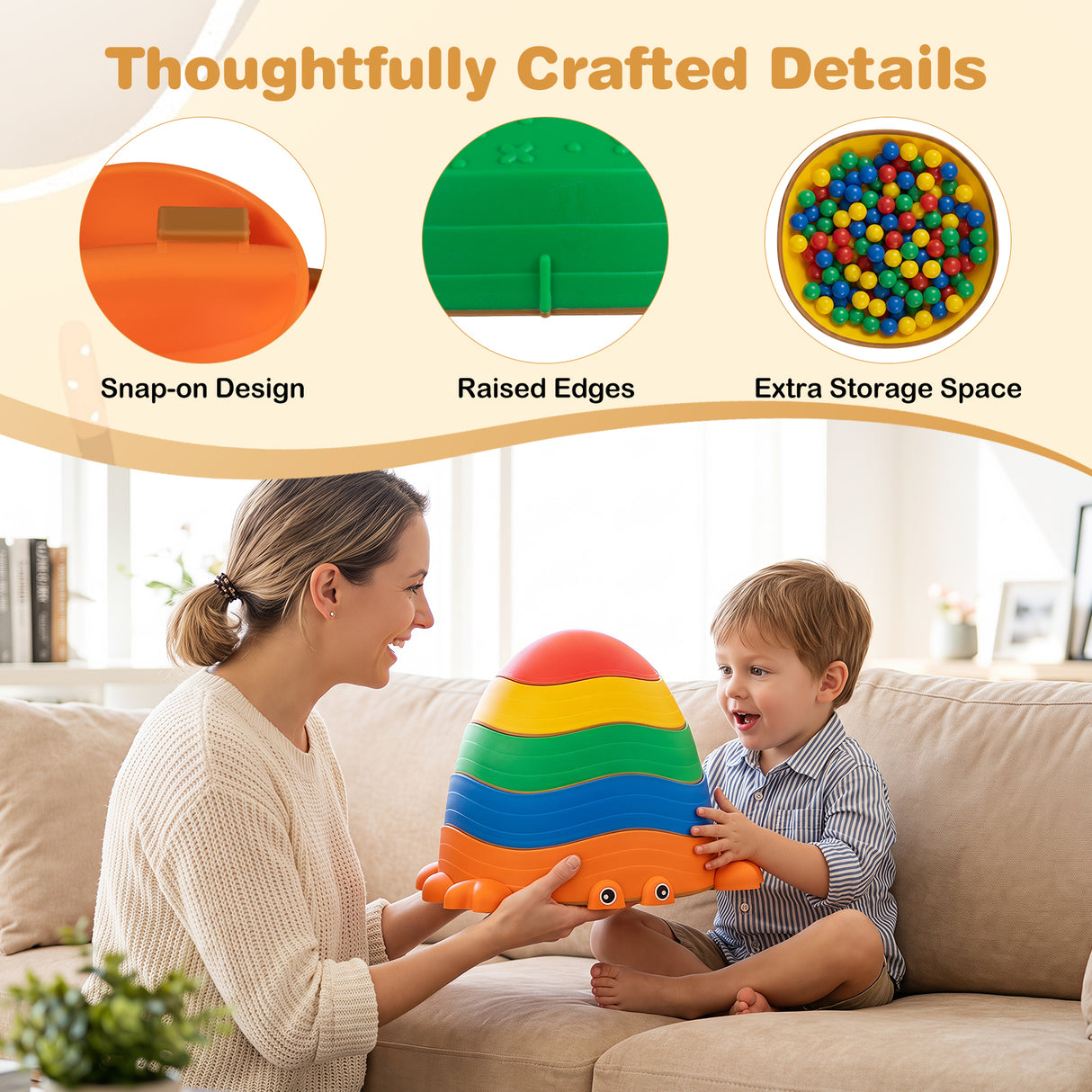 5 Pieces Stepping Stones for Kids with Cute Crab Theme