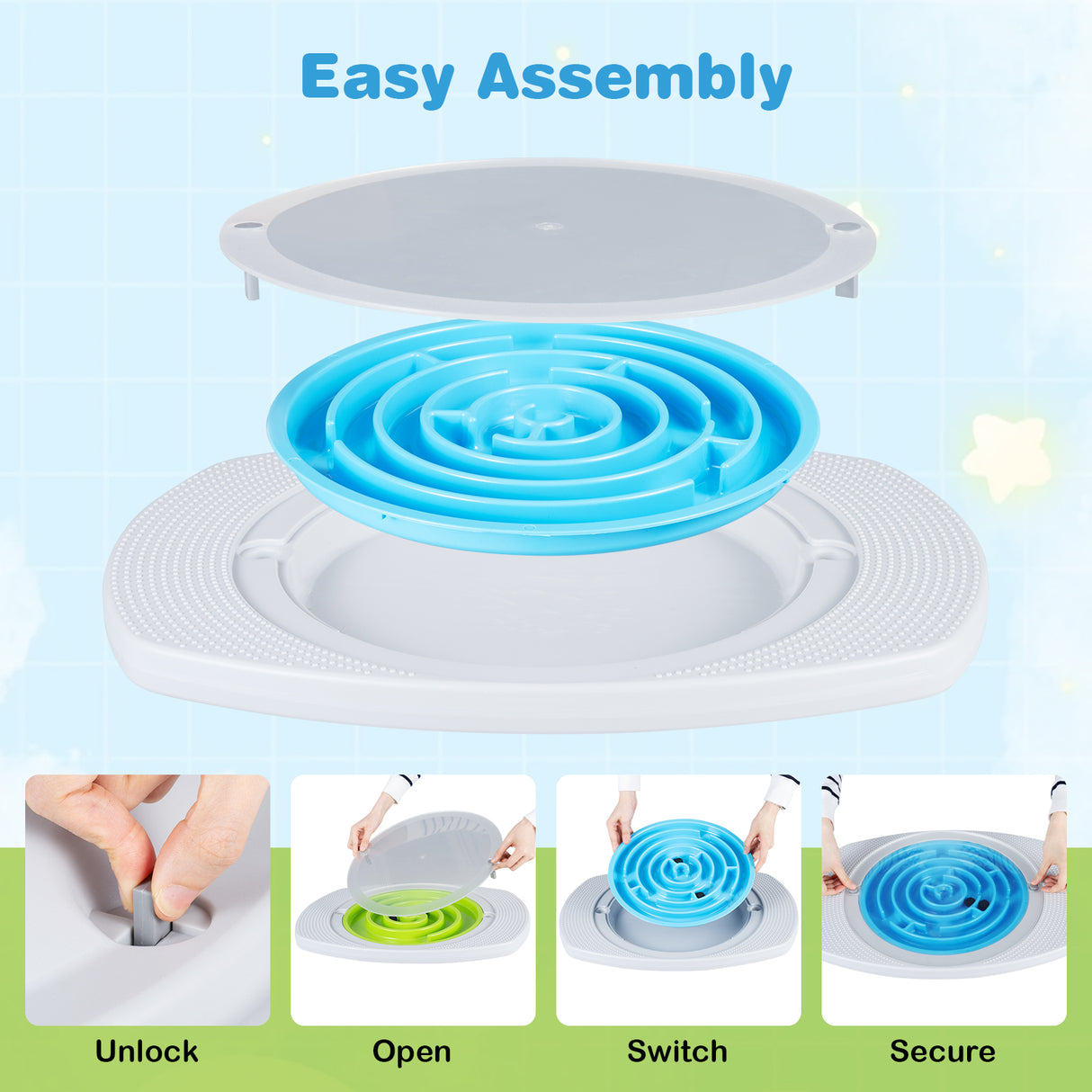 Balance Board for Kids with 3 Maze Discs & 2 Balls 2-in-1 Wobble Board for Sensory Training