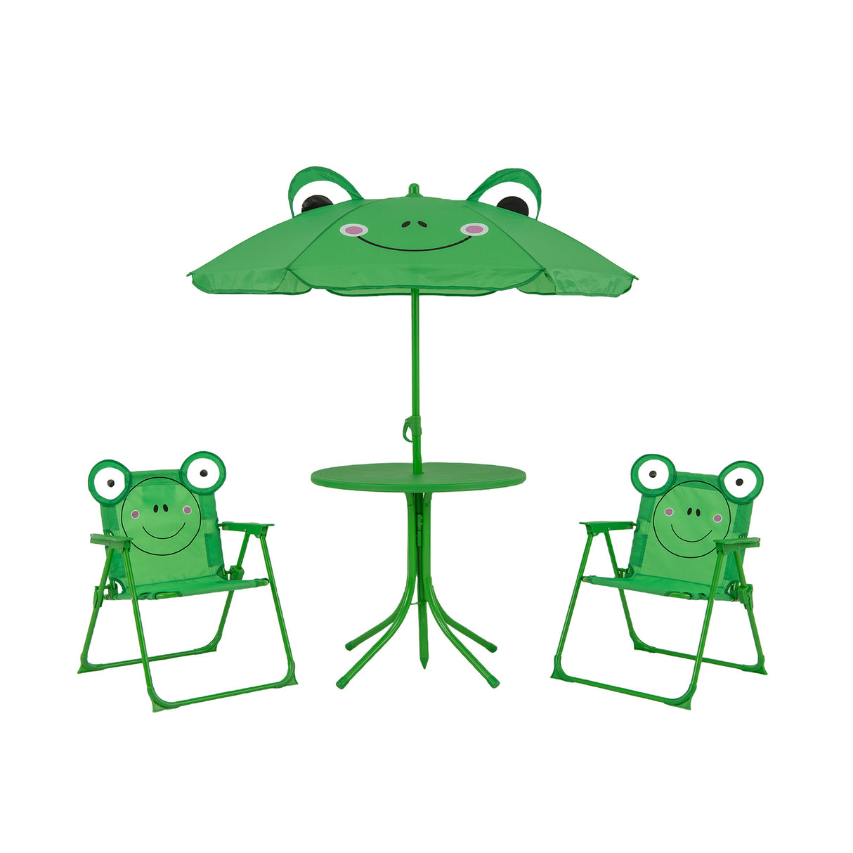 Baby Joy Toddler Outdoor Activity Table with 2 Folding Chairs & a Height Adjustable Umbrella