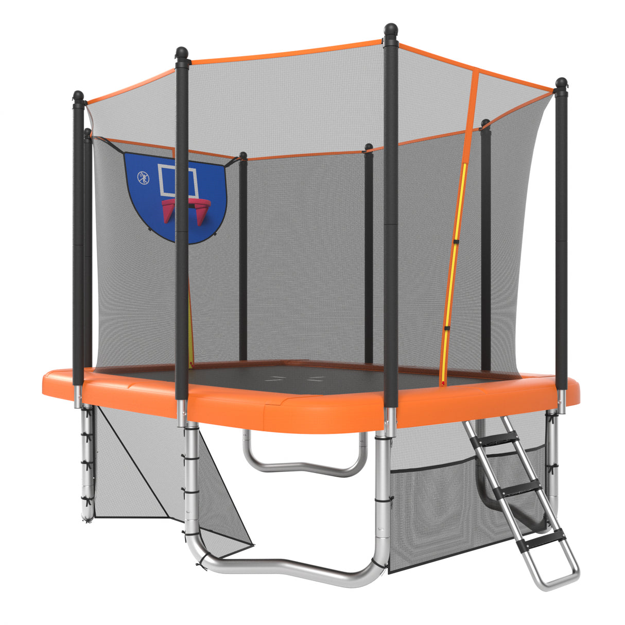 Rectangle Outdoor Trampoline, 10 x 8 FT Heavy-Duty Trampoline for Kids and Adults