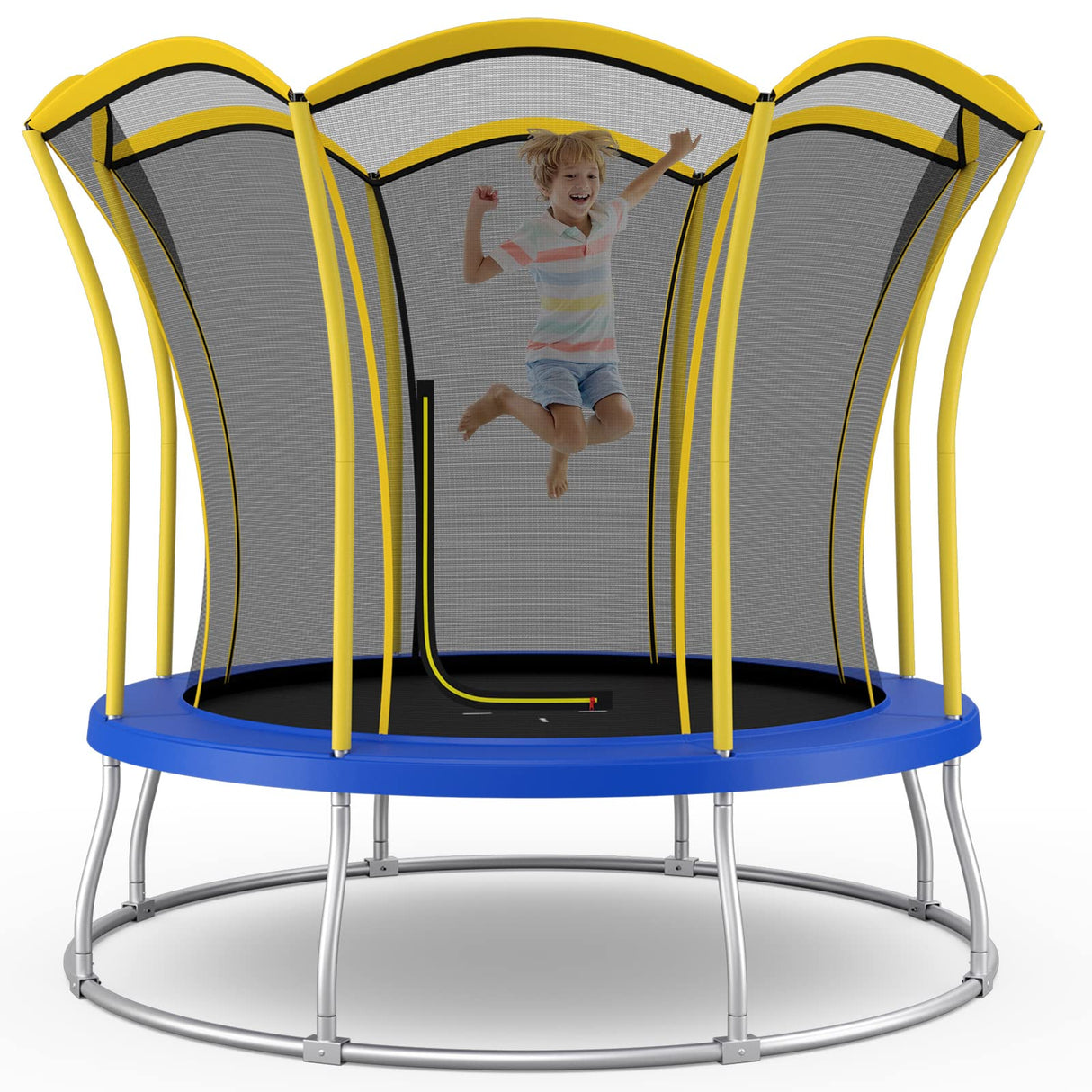 HONEY JOY 8FT Kids Trampoline, Galvanized Steel Frame, Weight Capacity 193KG