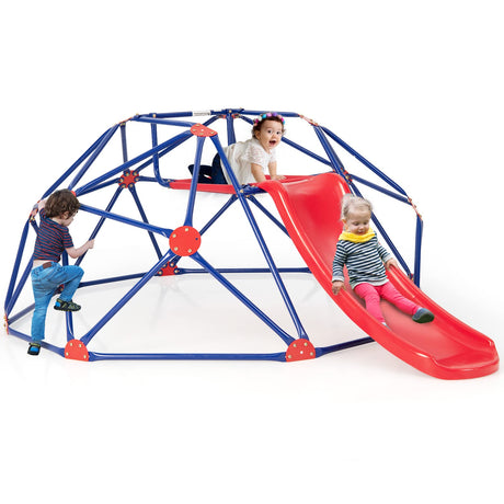 HONEY JOY Climbing Dome & Play Set, 8FT Geometric Dome Climber