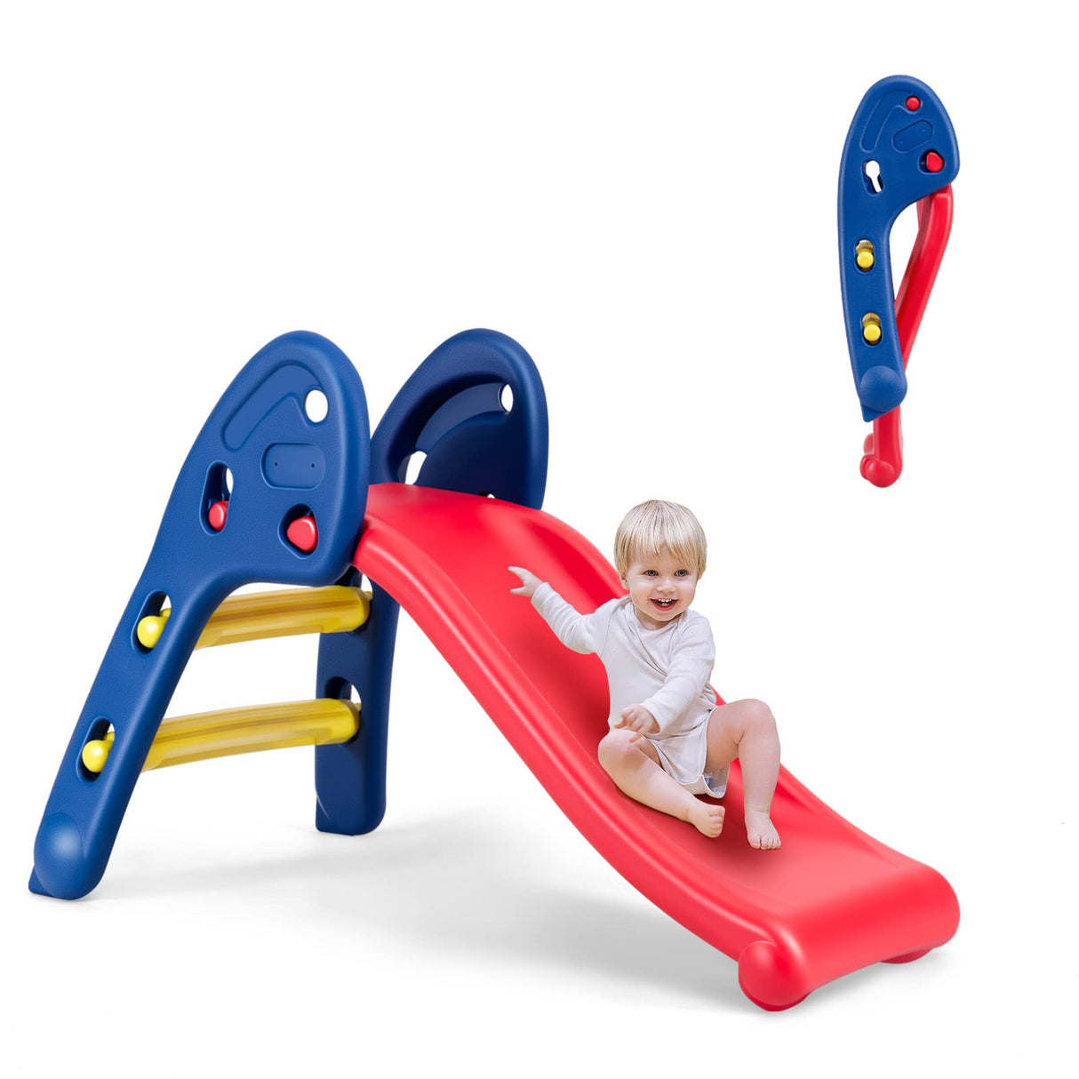 HONEY JOY Kid Folding Sliding w/Triangle Structure