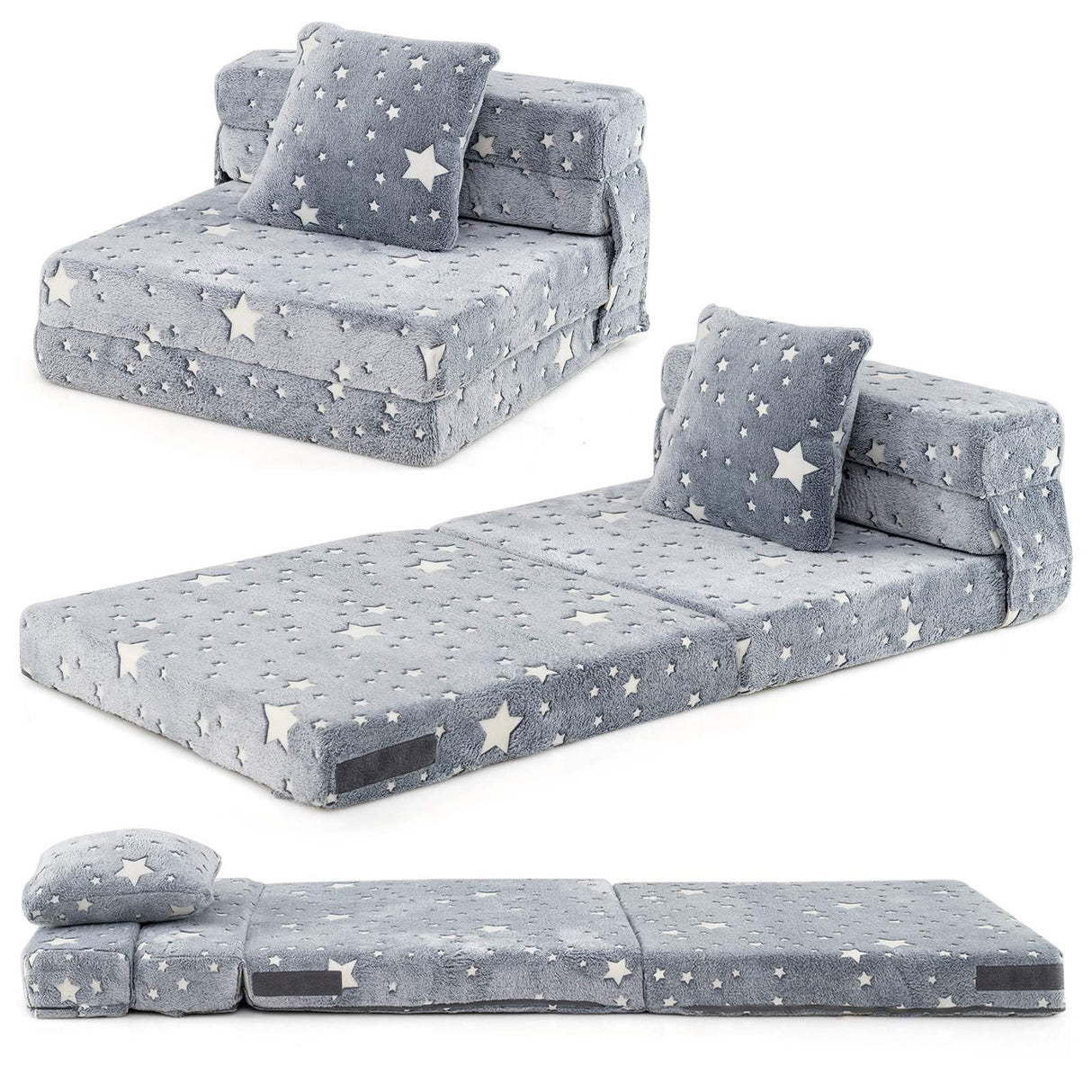 HONEY JOY Glow in The Dark Kids Folding Sofa Bed Floor Mattress