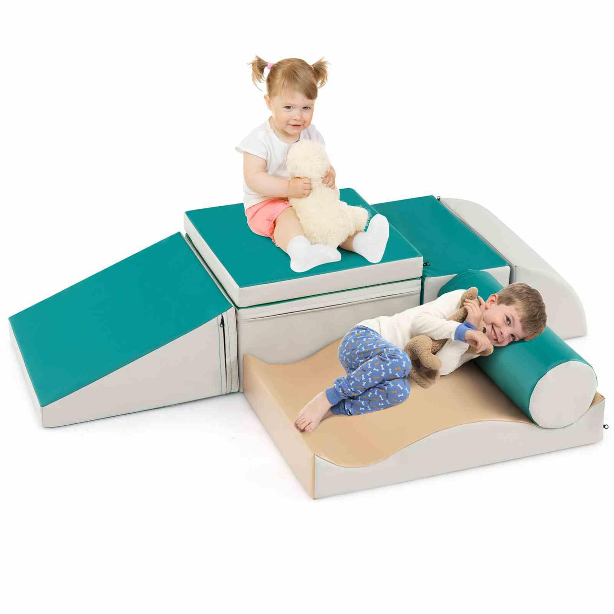 Kids Crawl & Climb Foam Play Set, 7-Piece - Baby Joy