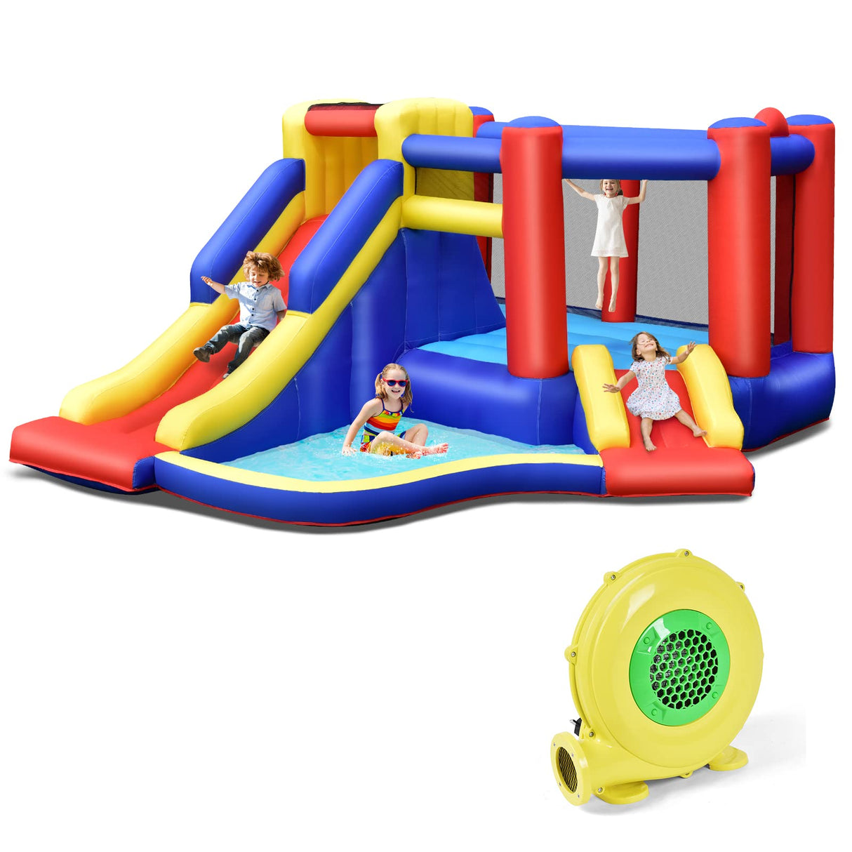 HONEY JOY Inflatable Bounce House with Large Jumping Area