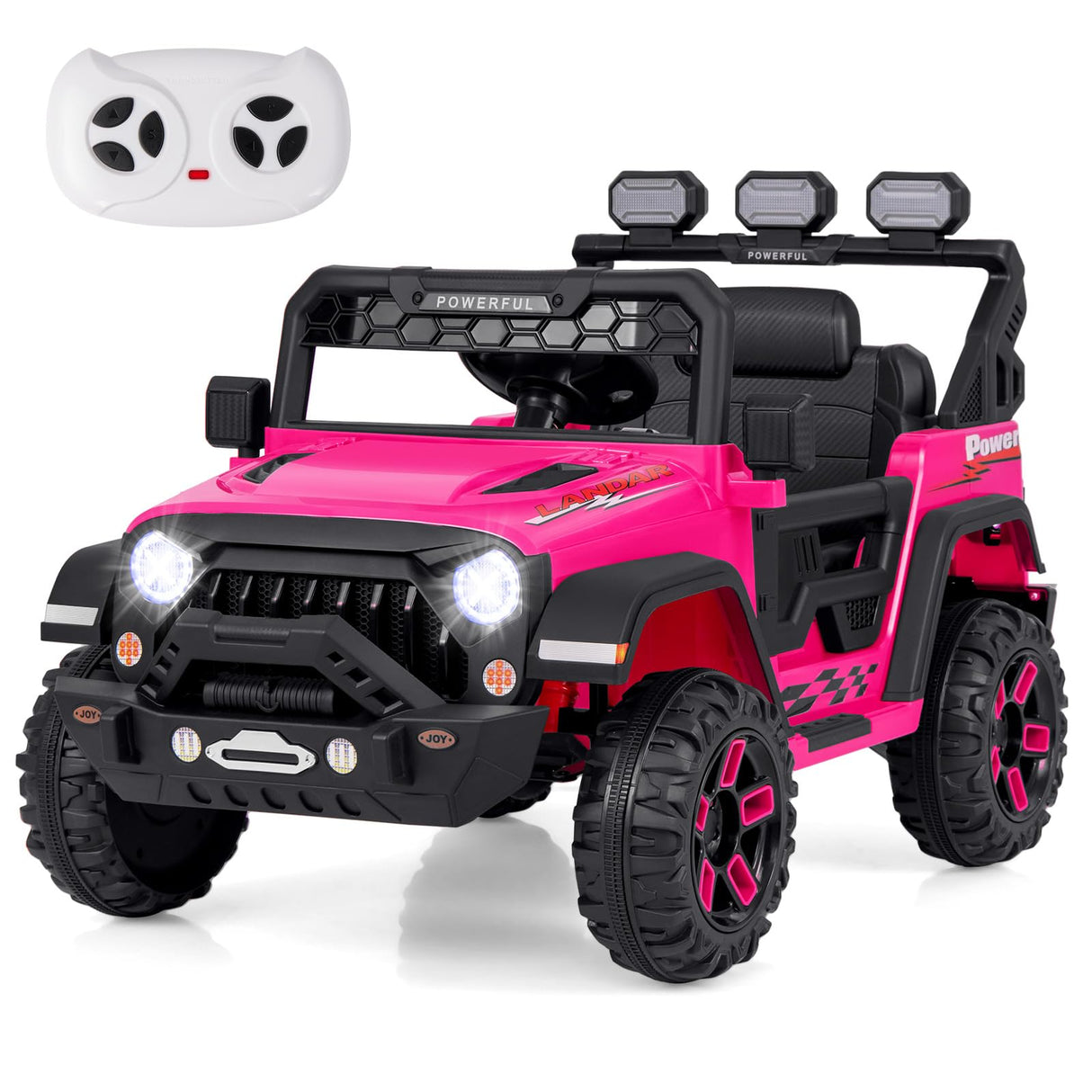 12V Kids Ride on Car Jeep, Electric Toy Truck Car with Remote Control, Dual Motor, Wireless Connection, USB Port