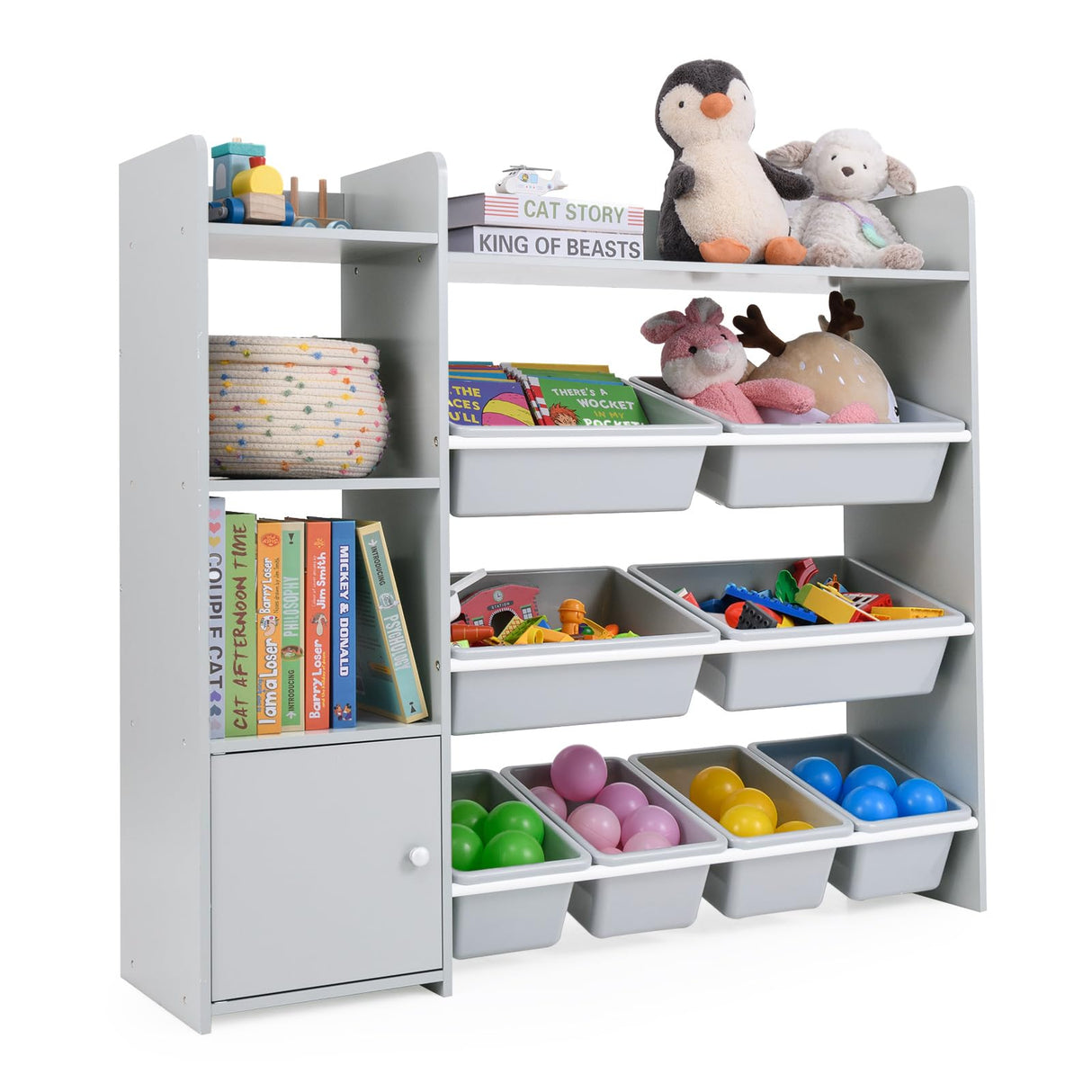 HONEY JOY Kids Bookshelf, Toy Storage Organiser