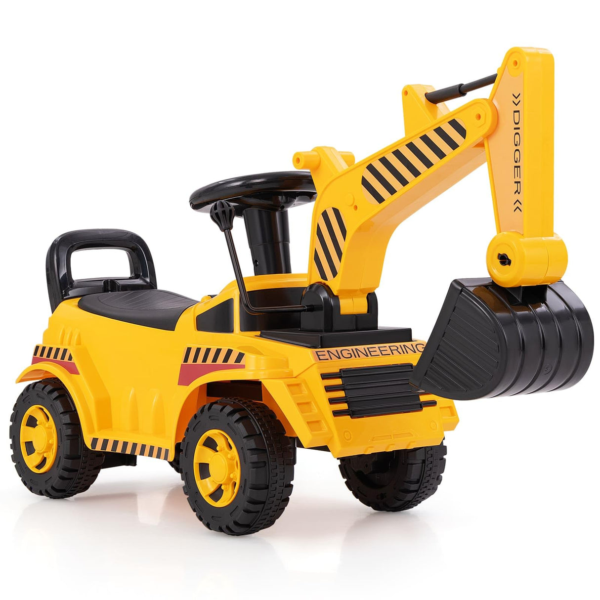HONEY JOY Kids Ride on Excavator, Bulldozer Digger Toy for 19-36 Months