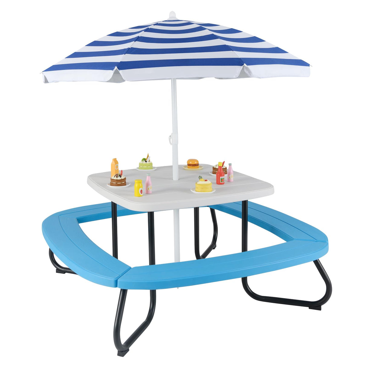 HONEY JOY 8 Person Kids Picnic Table, Outdoor Activity Table