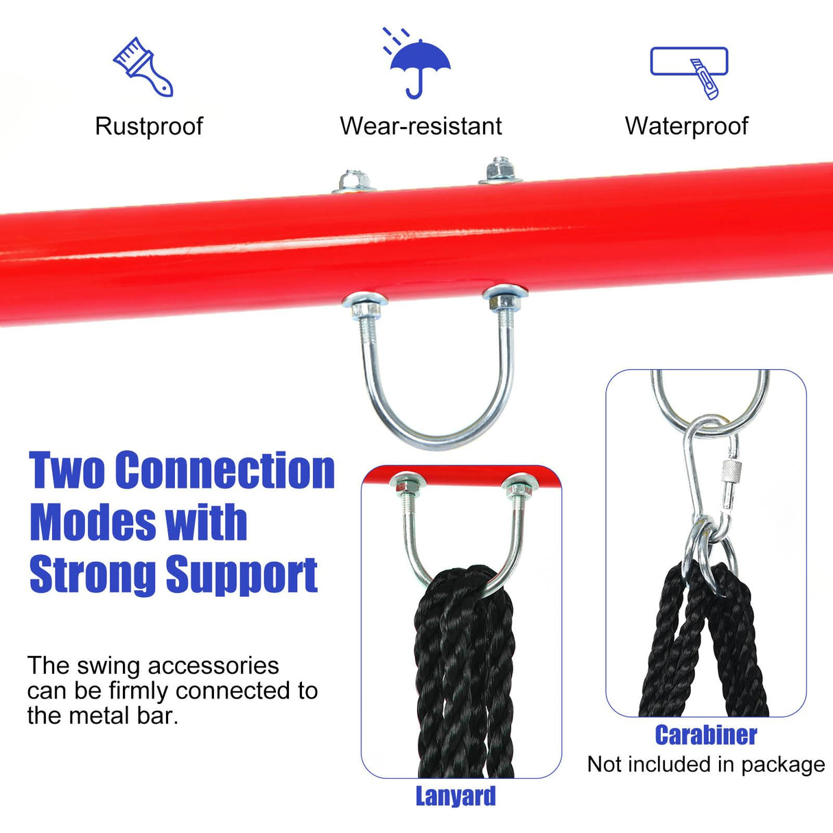 HONEY JOY Heavy Duty Steel Swing Frame (Without Swing)