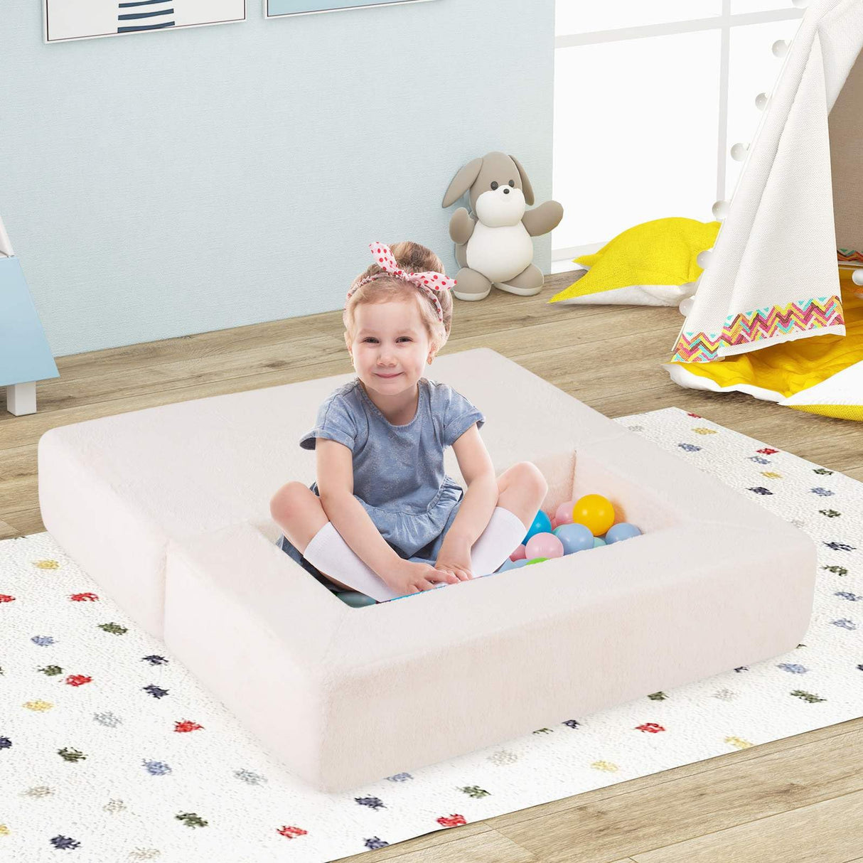 Baby Joy Convertible Foam Armchair for Children