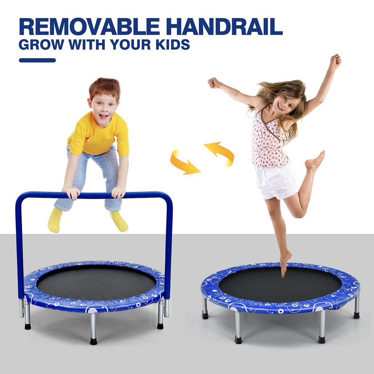 HONEY JOY 36” Kids Trampoline, Foldable Toddler Trampoline for Indoor and Outdoor