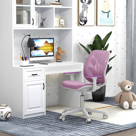 Ergonomic Children Study Computer Chair, Mesh Swivel Task Student Chair 6-15 Years for Home School Office