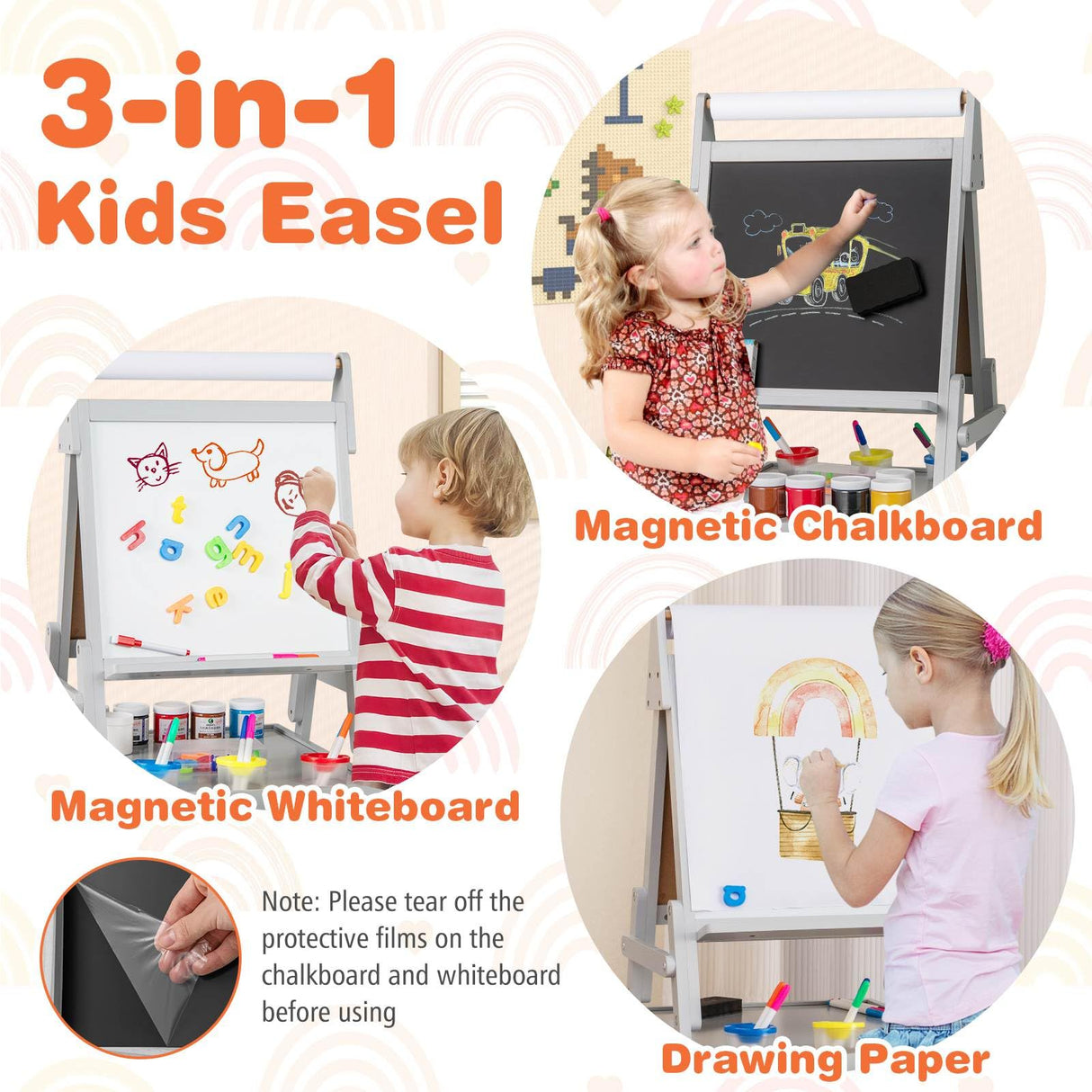 BABY JOY 3-in-1 Art Easel for Kids