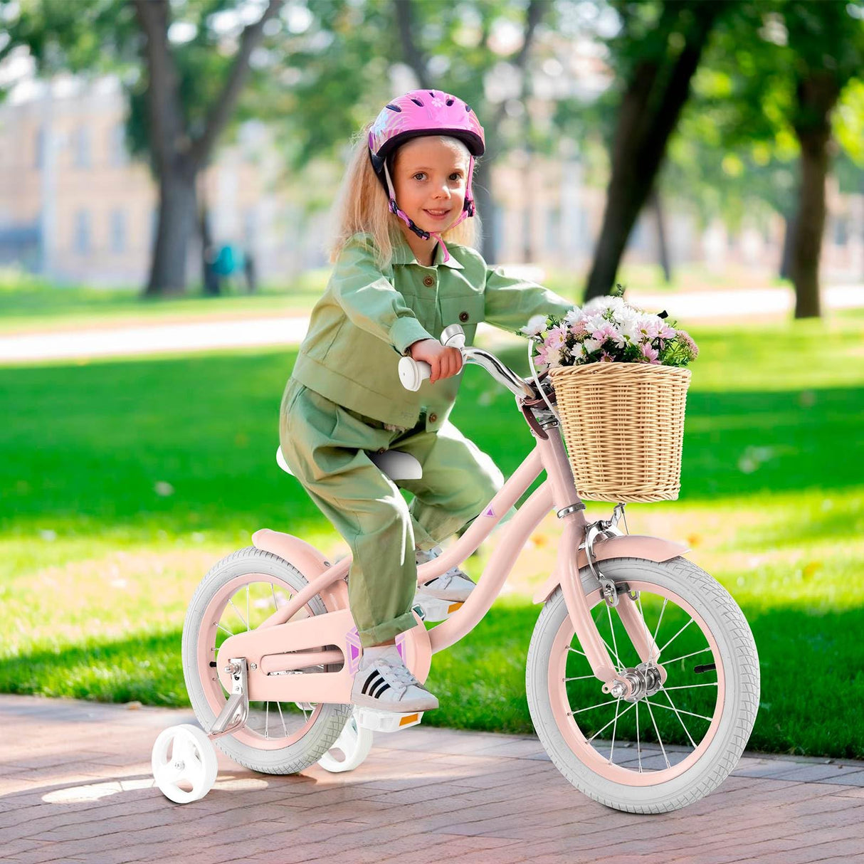 14”/16” Kid’s Bike with Training Wheels, Bicycle for 3-5/4-7 Years Old