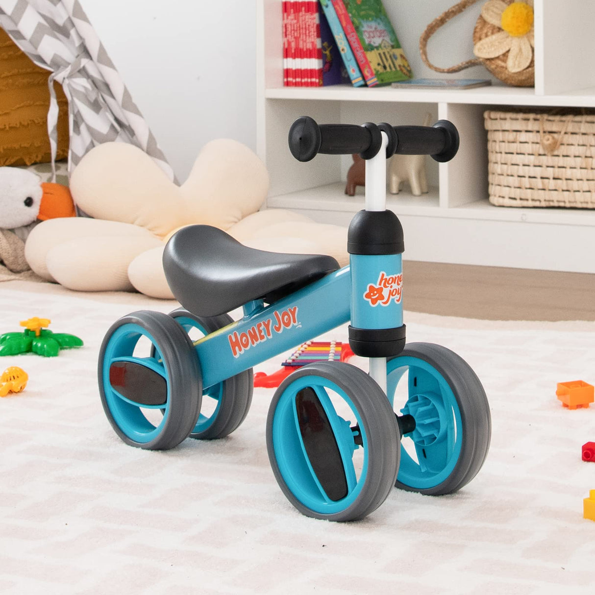 HONEY JOY Baby Balance Bike Balance Bike for Toddlers w/4 Wheels