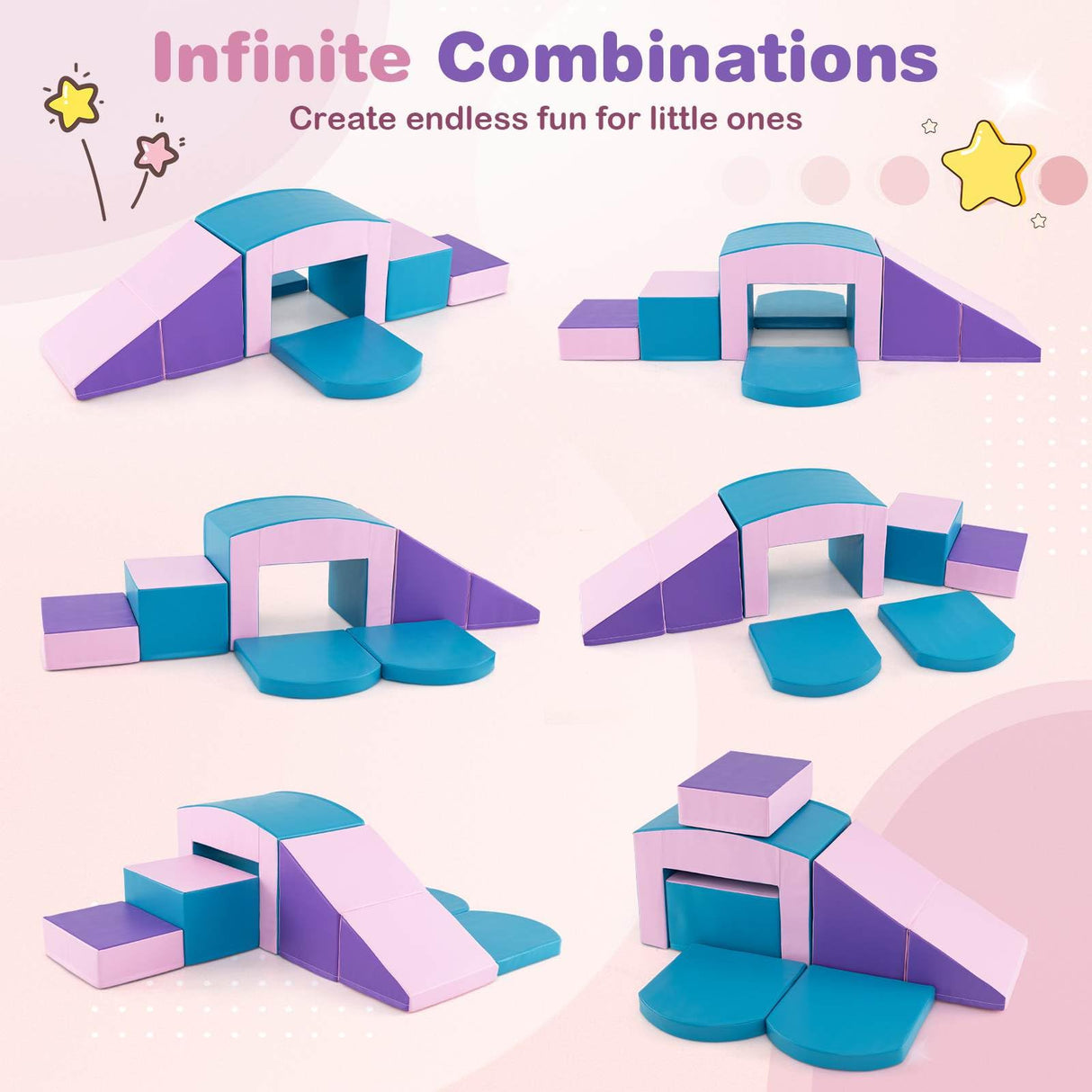 6 PCS Foam Climbing Blocks - Baby Joy