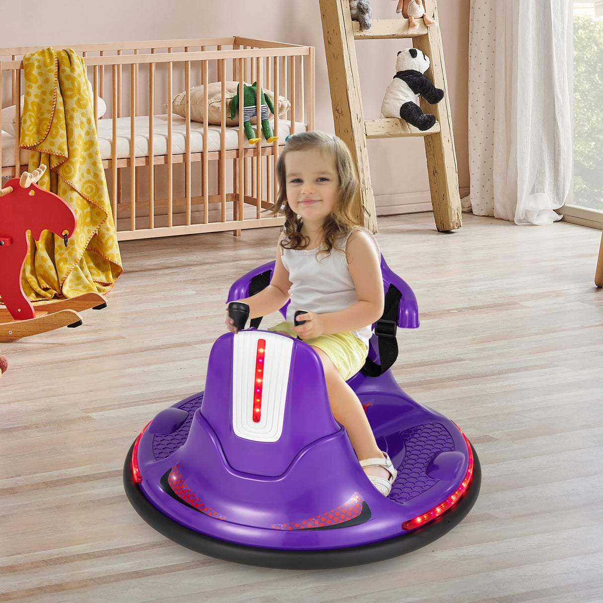 HONEY JOY Kids Ride On Bumper Car, 6V Battery Powered Electric Car