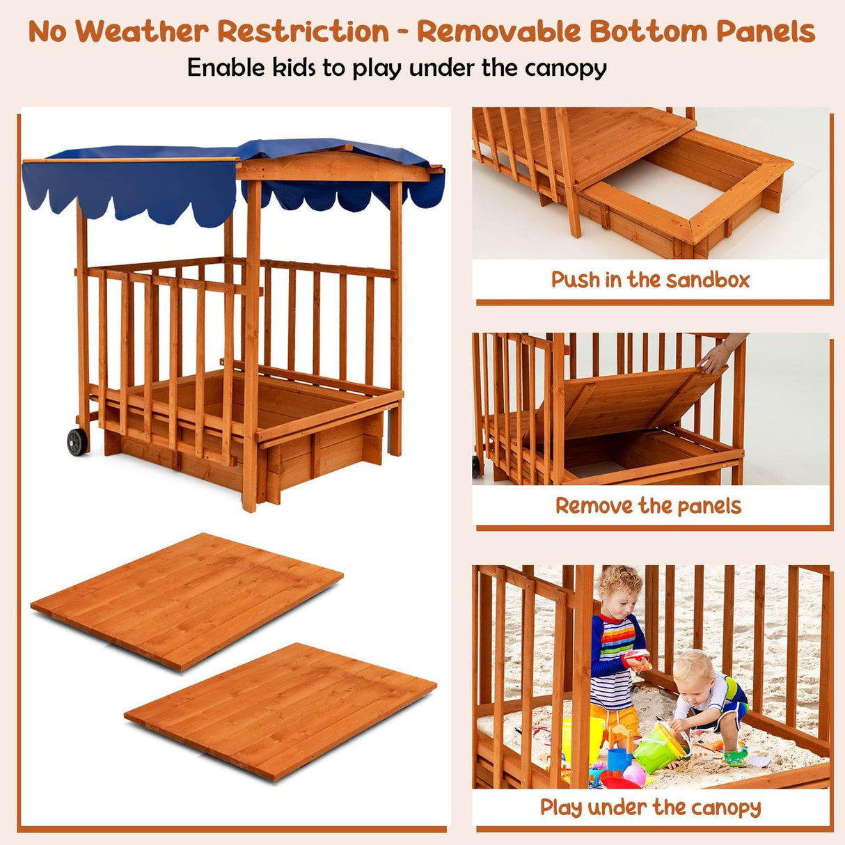 Kids Wooden Sandpit
