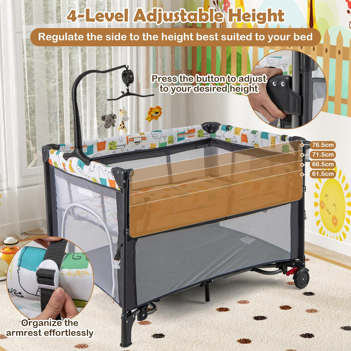 BABY JOY 5-in-1 Baby Bassinet