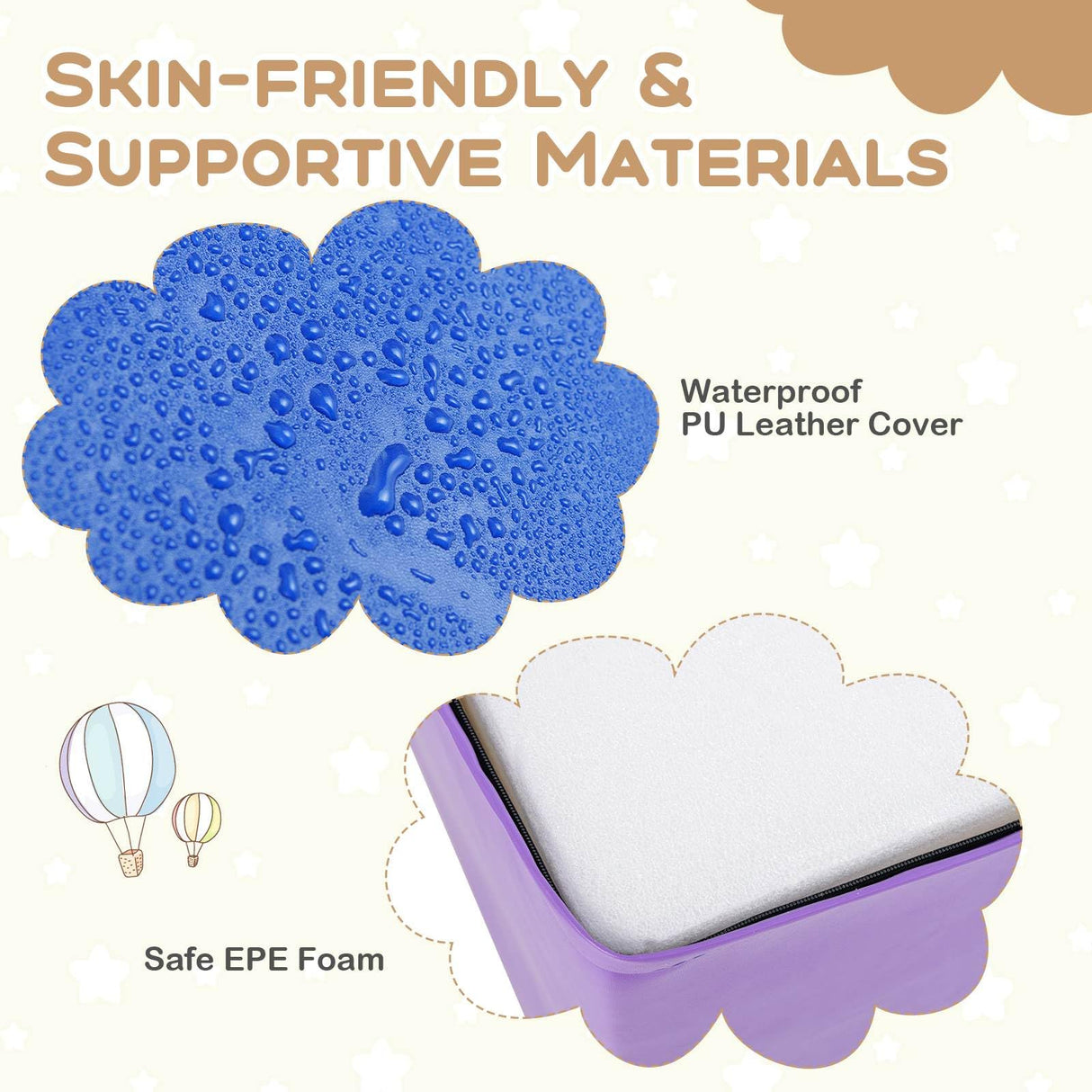 4-Piece Kids Climb and Crawl Foam Block Play Set, Orange - BABY JOY