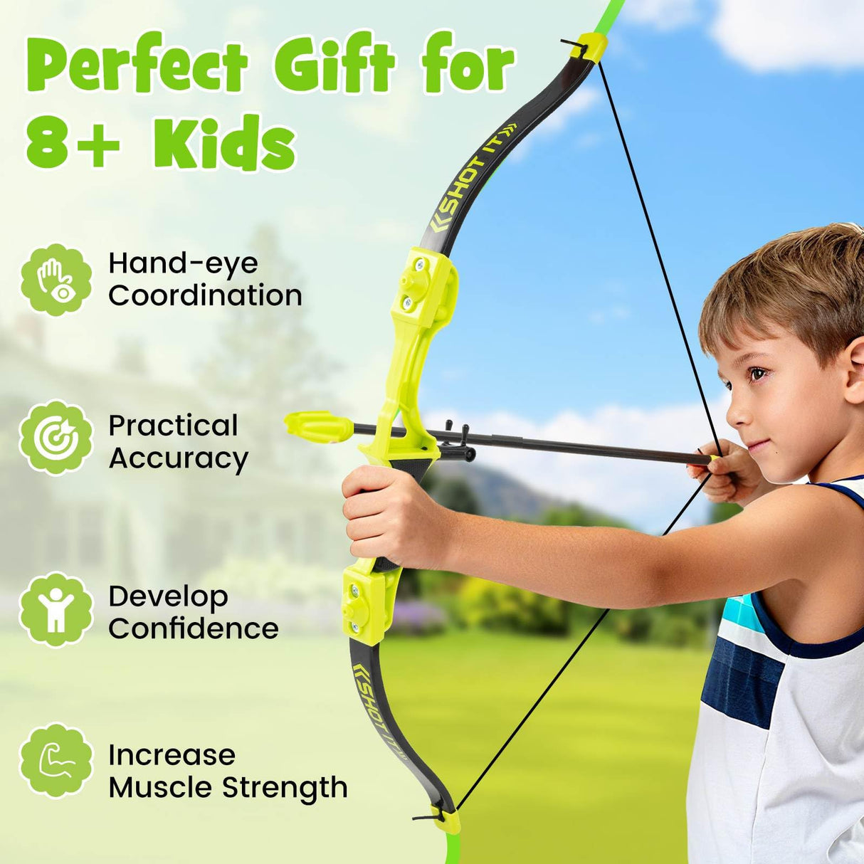 4 in 1 Throwing Target Set, Kids Throwing Game w/Bristle Target