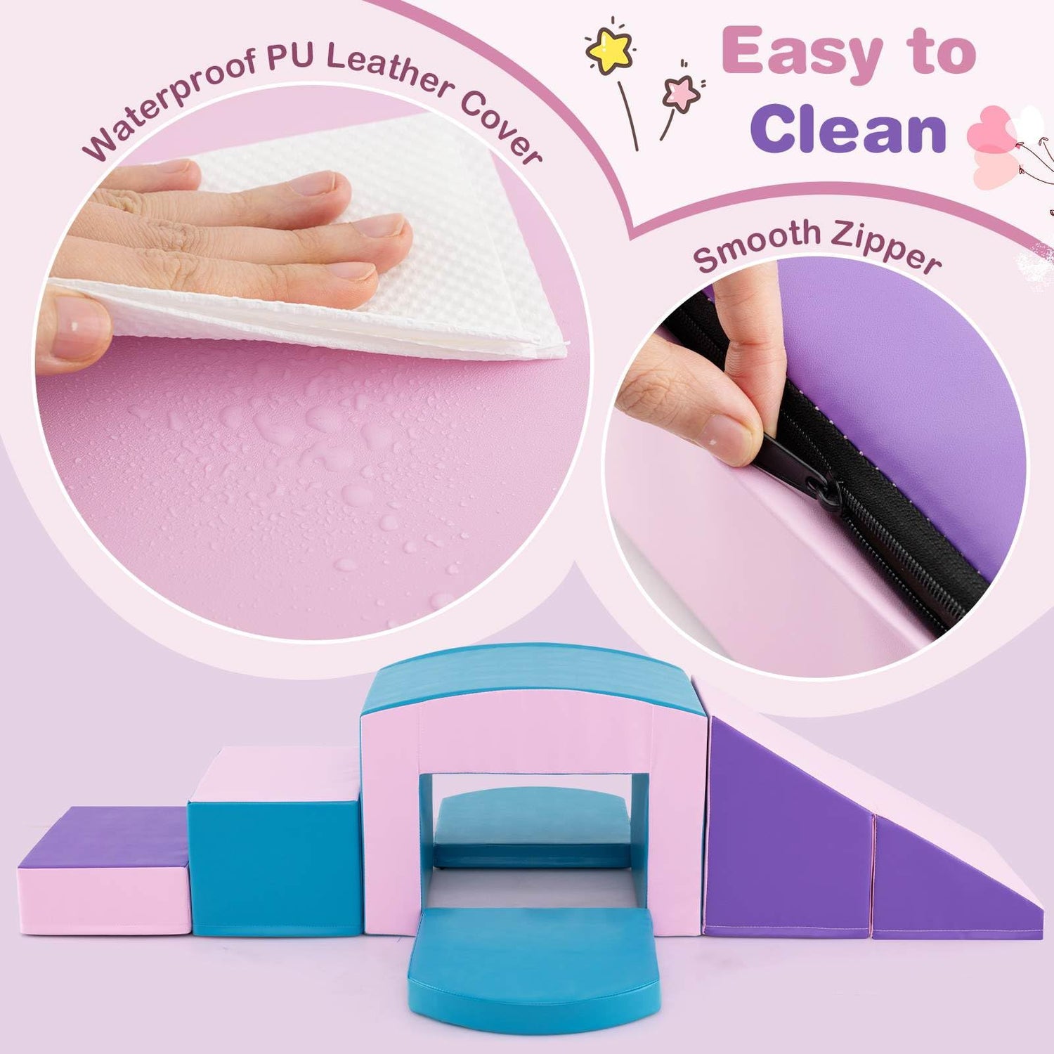 6 PCS Foam Climbing Blocks - Baby Joy