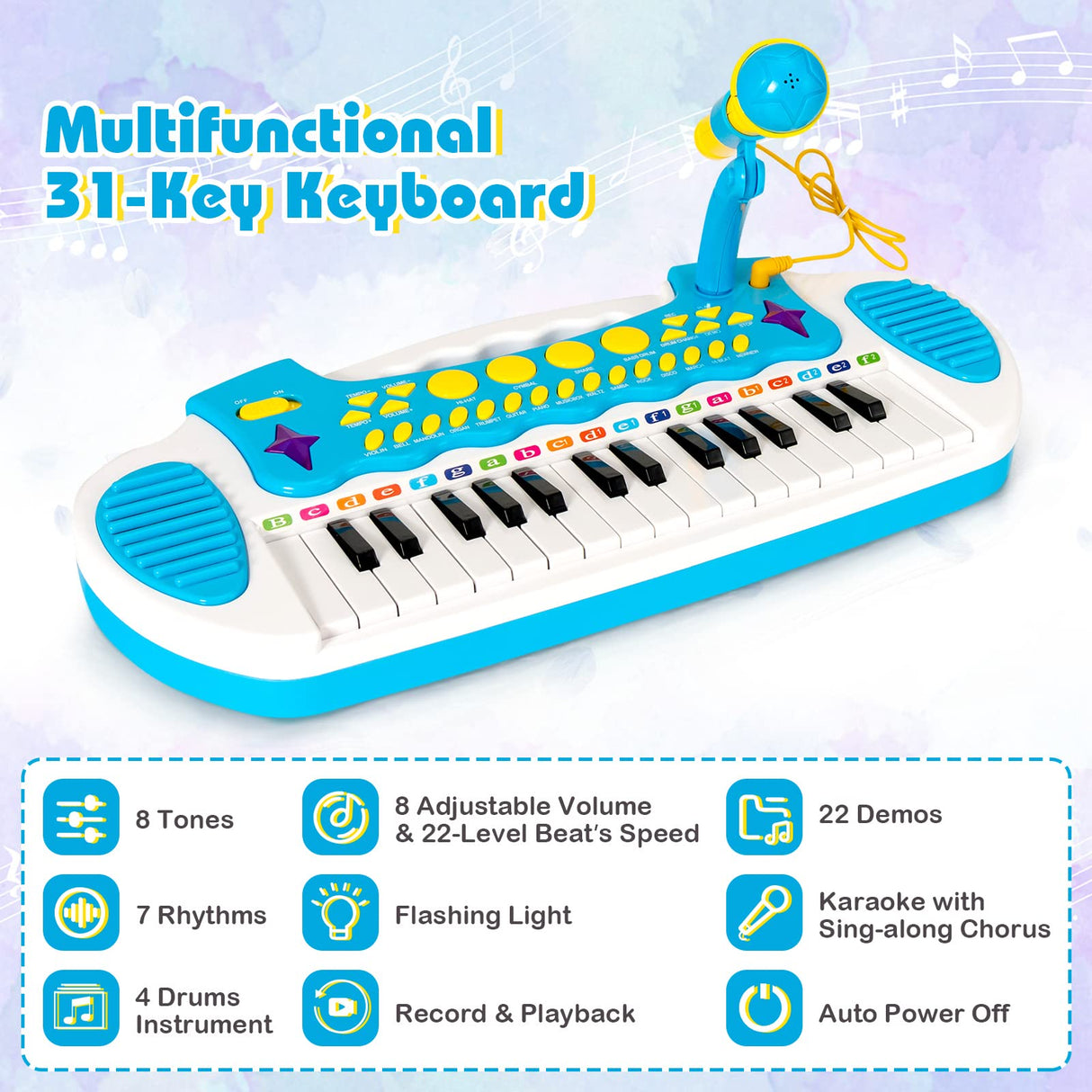 HONEY JOY 31-Key Electronic Keyboard Piano